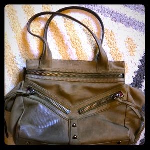 Medium shoulder bag in olive leather by Botkier